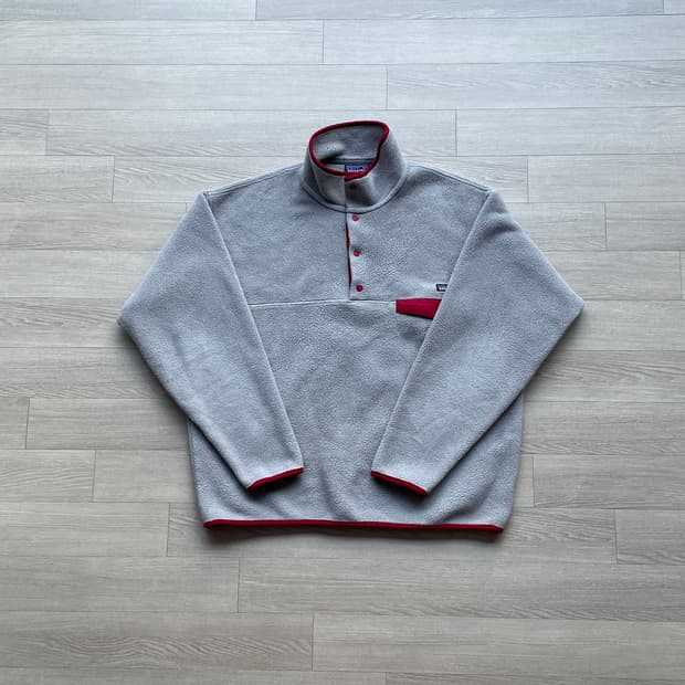 파타고니아 신칠라 그레이 레드 플리스 patagonia