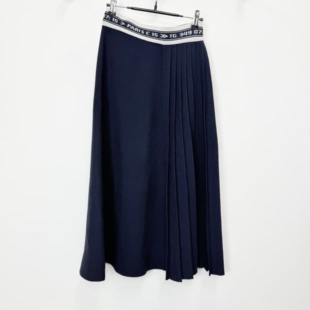 한섬 톰그레이하운드 니트 플리츠 스커트