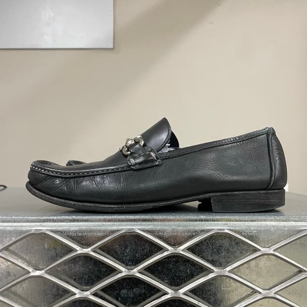 페레가모 간치니 레더 로퍼 7.5 