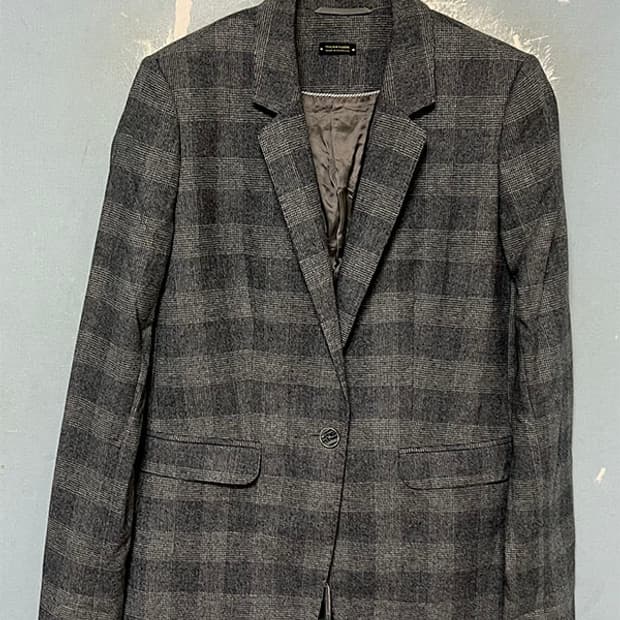 마시모두띠 여자 체크 울자켓 블레이저 춘추 비스코스 S 90 55 