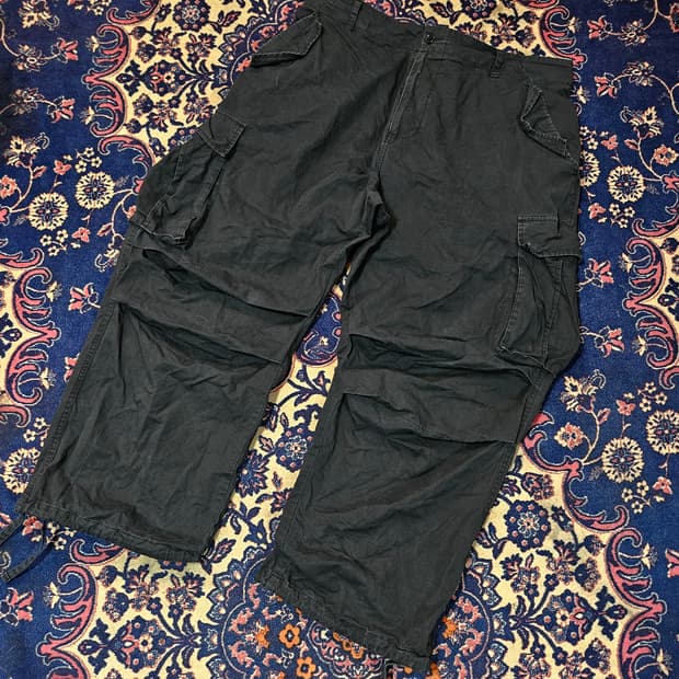 러기드하우스 다크 차콜 뒷밴딩 스트렙 카고팬츠
4XL 