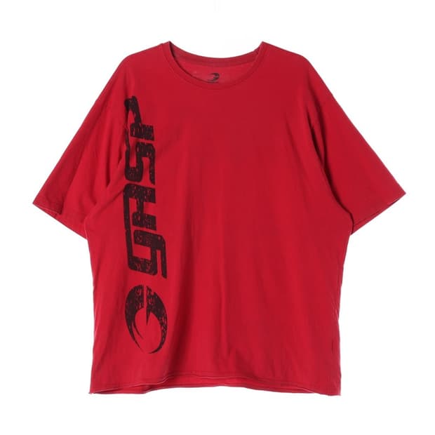 GASP 빅로고 그래픽 반팔 티셔츠 레드 L