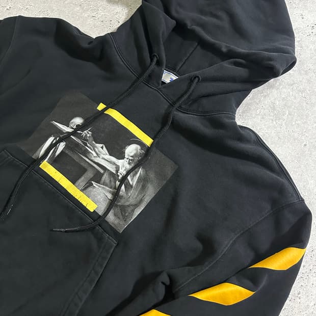 21FW OFF-WHITE 카라바조 다이아그널 후드