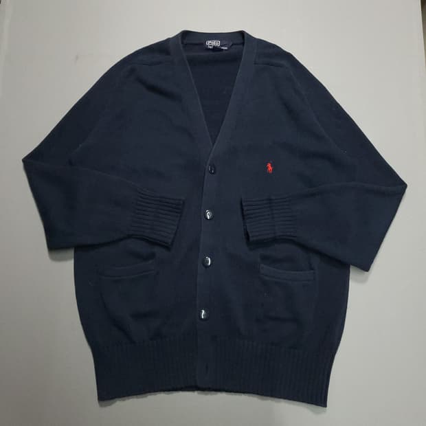 폴로 랄프로렌 코튼 가디건 m 네이비