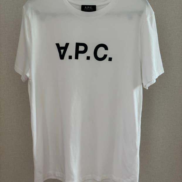 아페쎄 A.P.C. 화이트 로고 반팔 티셔츠 L