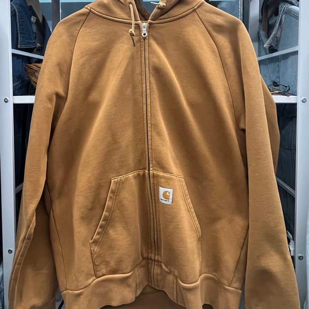 칼하트 브라운 써멀 후드 집업