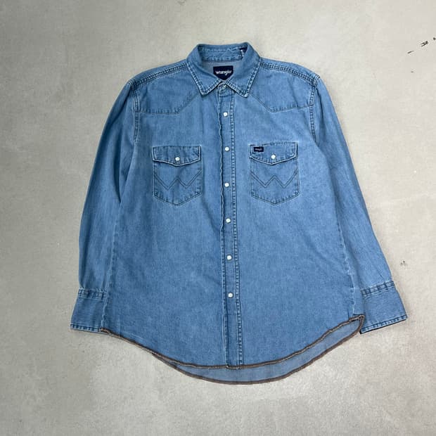 랭글러 워크 데님셔츠 s09113