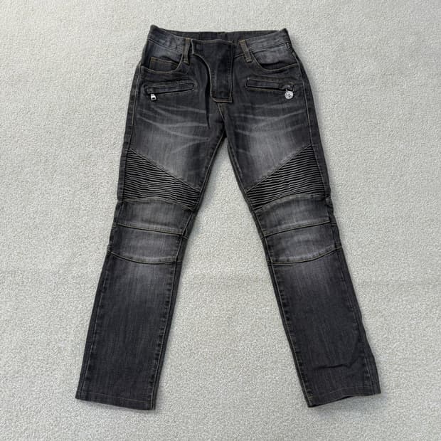 [46] 발망 바이커진 워싱 흑청 데님팬츠 0108T1