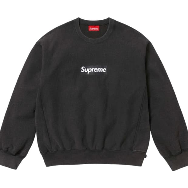 슈프림 워시드 박스로고 크루넥