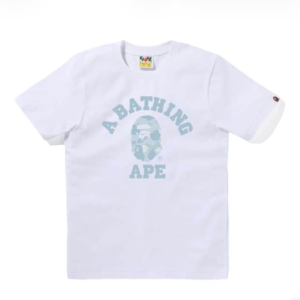 베이프 파스텔 컬러 카모 티셔츠