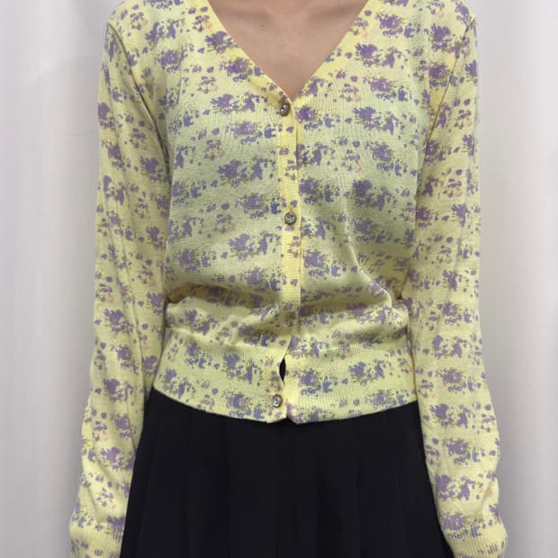 ryu ryu flower lemon cardigan