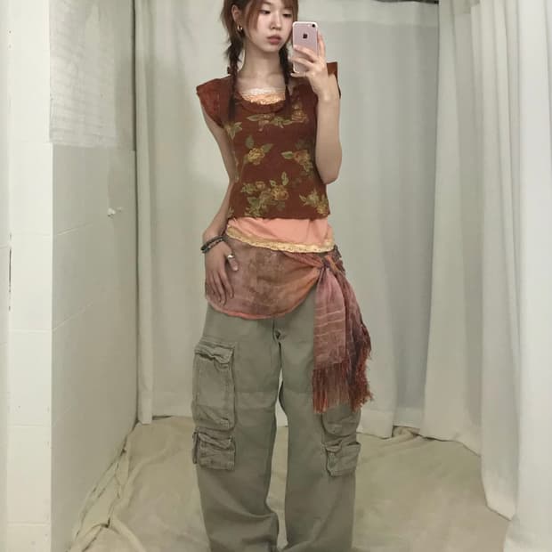 🥀 빈티지 페미닌 히피 모리 코디 세트