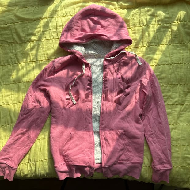 Gap 분홍 양털 후드집업