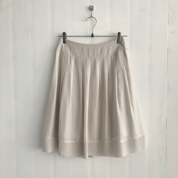 Muted Light Gray Midi Skirt