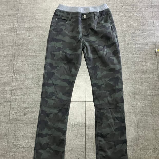 일본빈티지 올드스쿨아메카지 펑크 밀리터리카모 밴딩팬츠