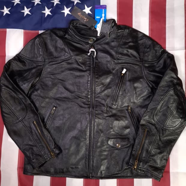 택새제품 리얼레더 싱글 라이더 바이크자켓