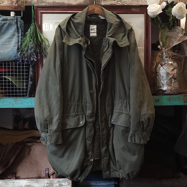 빈티지 프랑스군 m64 밀리터리 모즈파카 프렌치 아미 92c