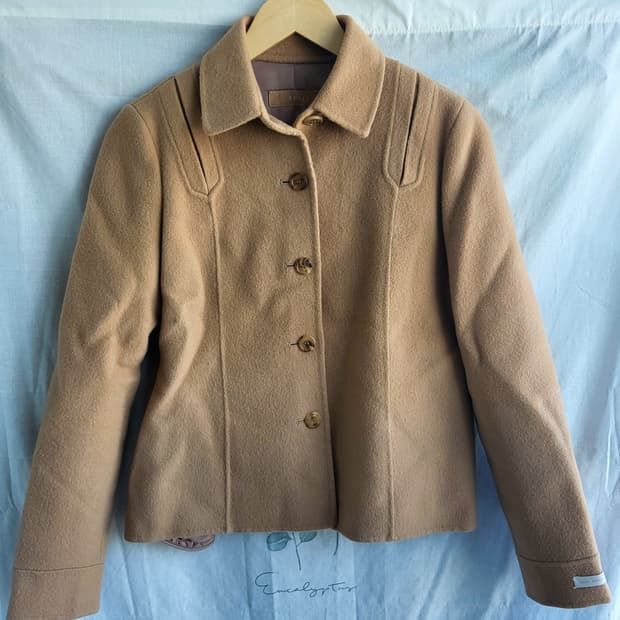 SJSJ 여성 XS 울 100% 자켓 클래식 데일리 아우터 슬림핏