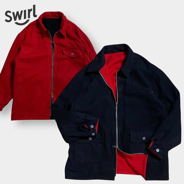 🌊Marlboro Reversible wool coat