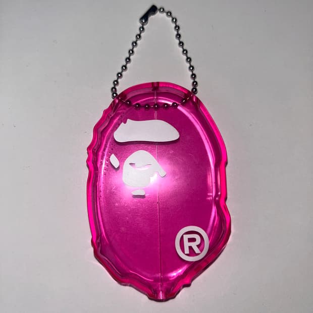 베이프 헤드 코인 케이스 키링 핑크