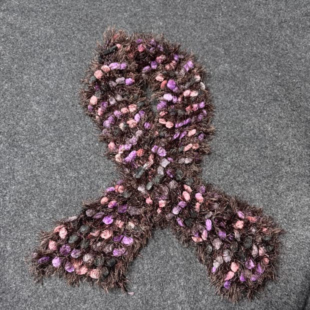 Vintage Enthic floral fur scarf