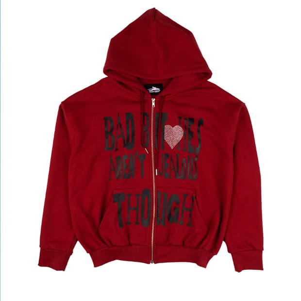 구해요) 제노리포트 후드집업 BAD BITXHES HOODIE (RED)
