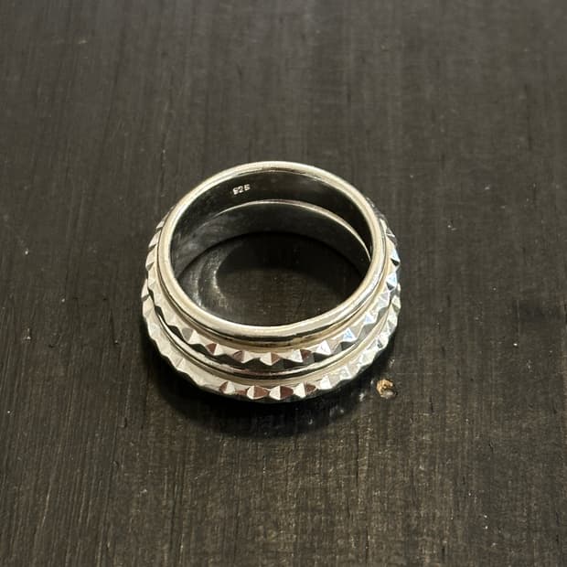 Spine Spin 925Silver Ring