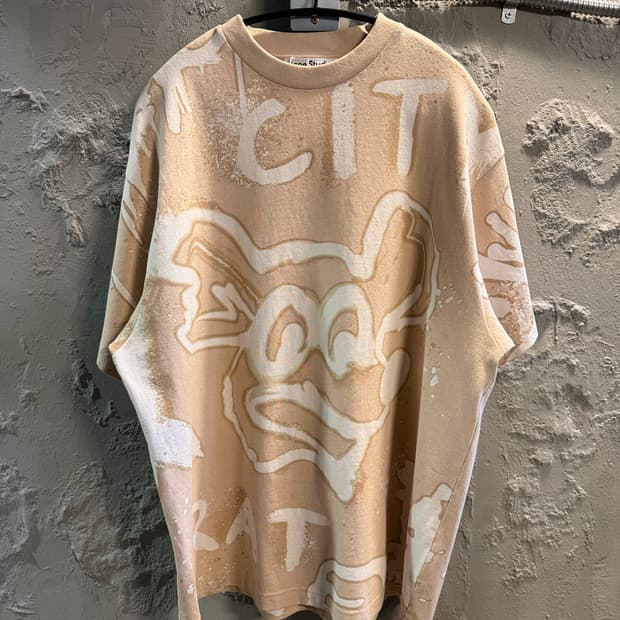 오버핏 아크네 스튜디오 ACNE STUDIOS 시티 페이스 그래픽 티