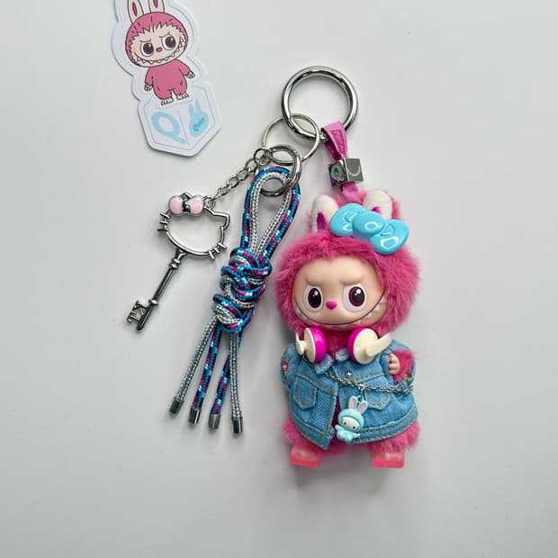 (3)🙊미니라부부+😻키티 조합 커스텀키링“Q”