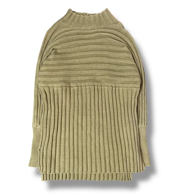 FREAK'S STORE 카키 모크넥 니트 스웨터 F