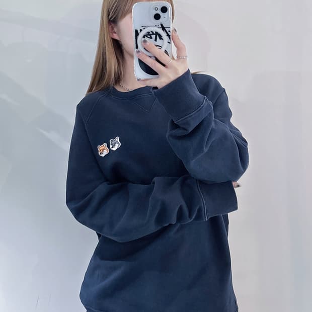 메종키츠네 더블 폭스 맨투맨