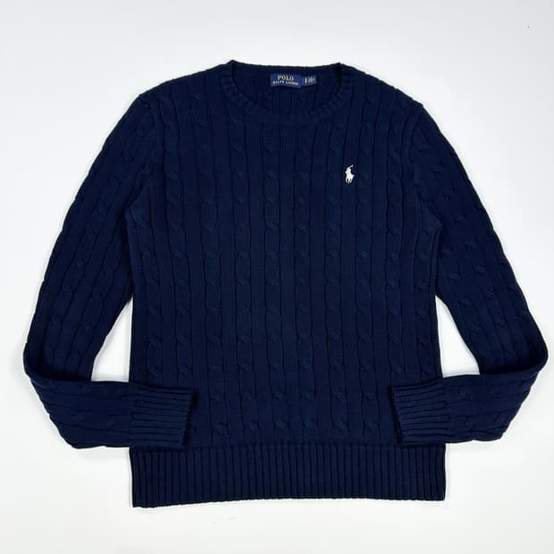 폴로 랄프로렌 클래식 여성 케이블 니트 네이비 여성S