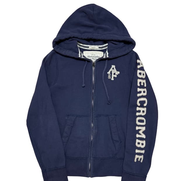 아베크롬비 스펠로고 네이비 후드집업