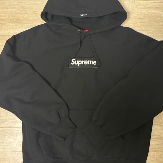 [M] 슈프림 박스 로고 후드 블랙 24FW