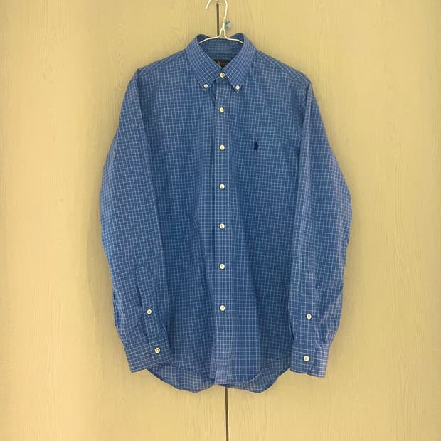 폴로랄프로렌 블루 체크셔츠