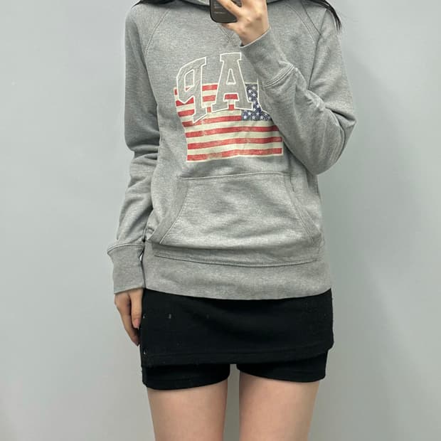 Gap 갭 성조기 그레이 후드티