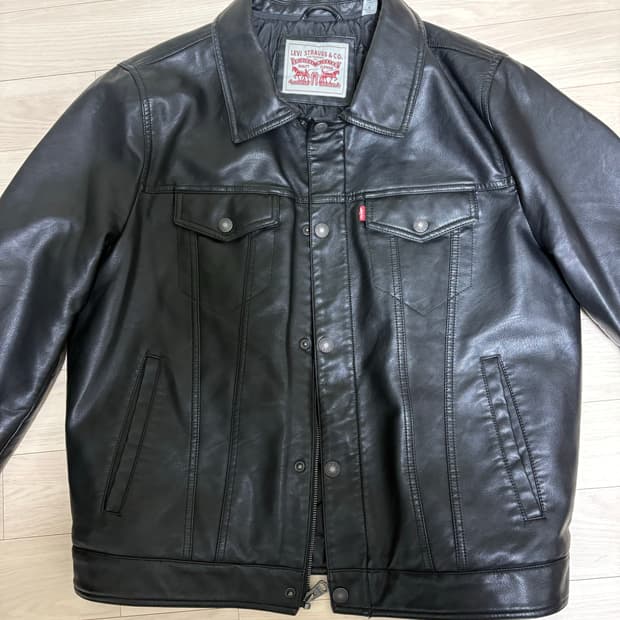 리바이스 가죽자켓 L