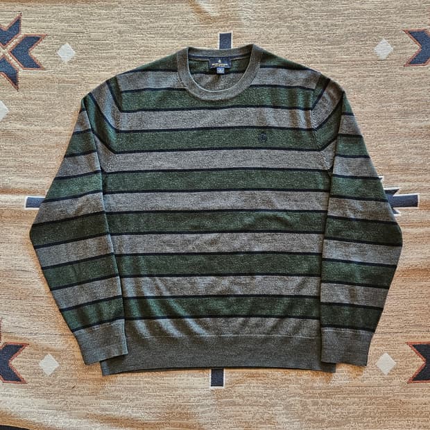 브룩스브라더스 울 스트라이프 니트