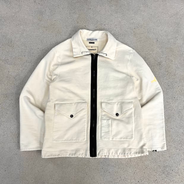 스톤아일랜드 00s 컴팩트 아이보리 코튼 자켓