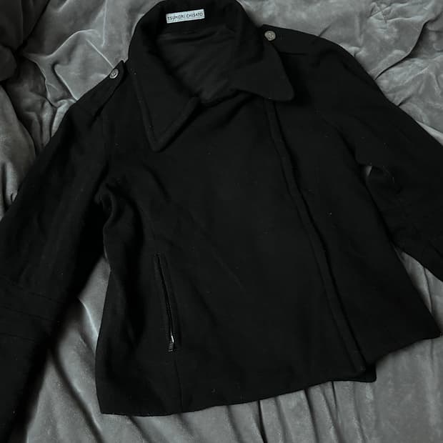 TSUMORI CHISATO 사선 울자켓 