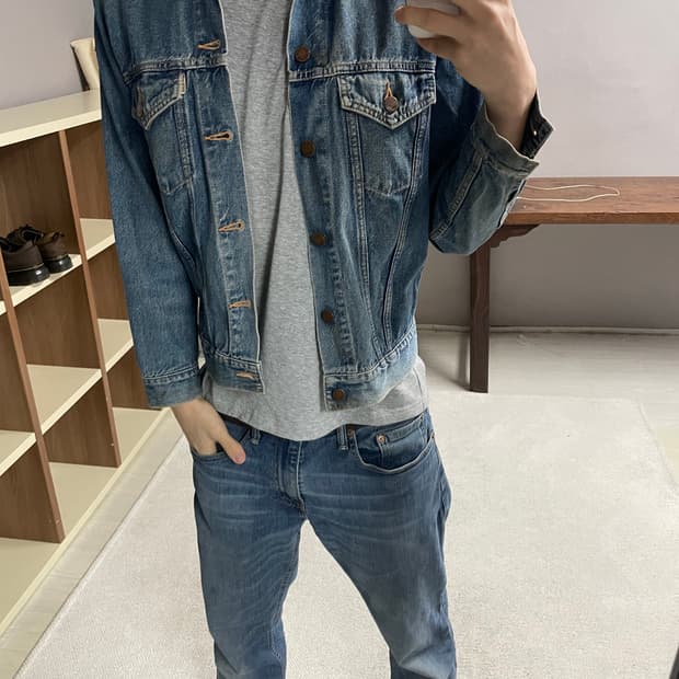 M) jpn 골드러쉬 베이직 데님자켓