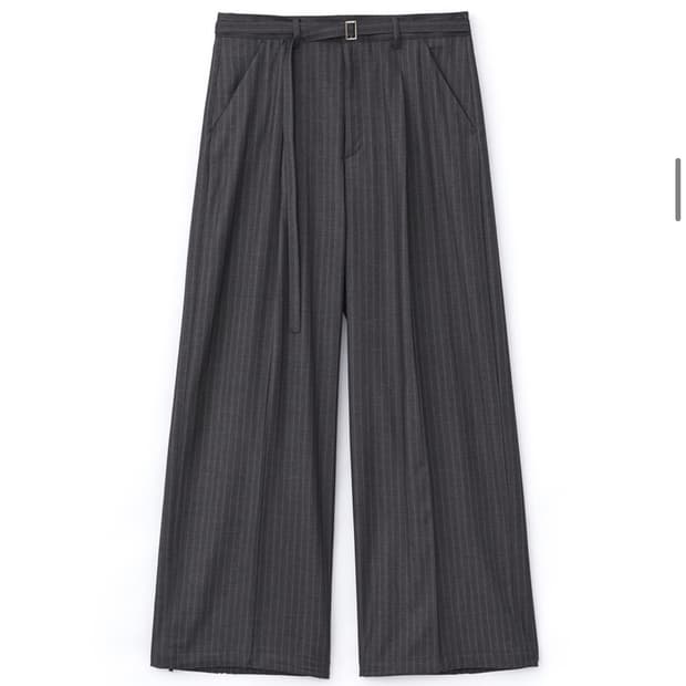 DNSR 벨티드 스트라이프 슬랙스