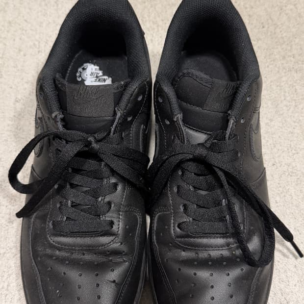나이키 에어포스 올블랙 280