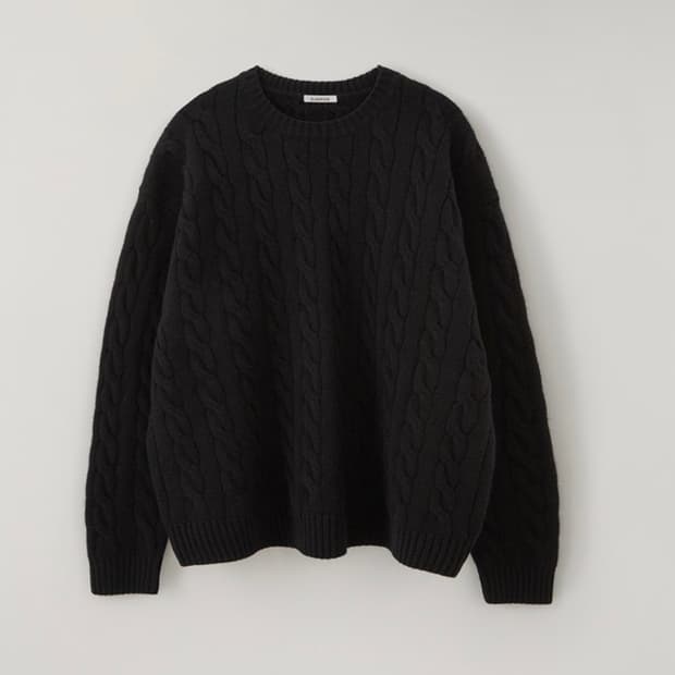 블랭크룸 25FW 울케이블니트 블랙 1사이즈 판매