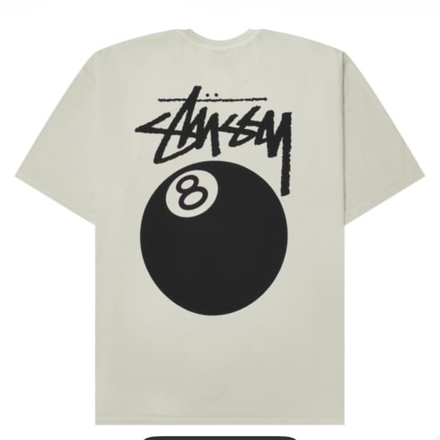 스투시 8볼 피그먼트 다이드 티셔츠 내츄럴 m사이즈