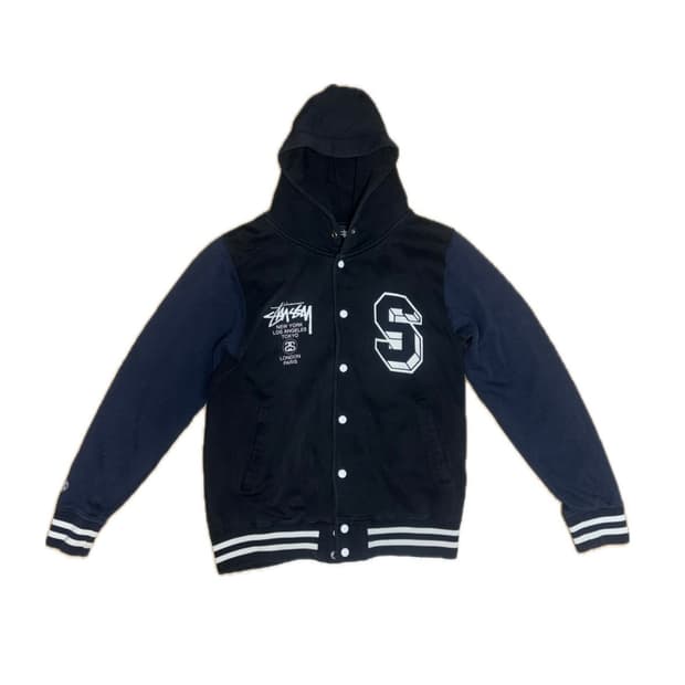 스투시 후드 리이오드 월드투어 베이스볼 스타디움 자켓