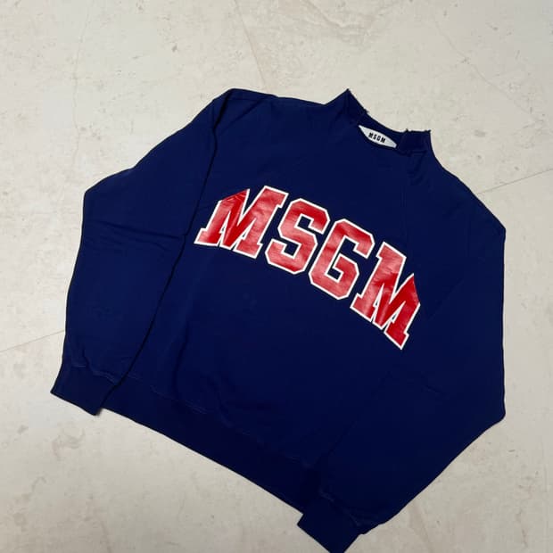 MSGM cut-off detail Logo Sweatshirt