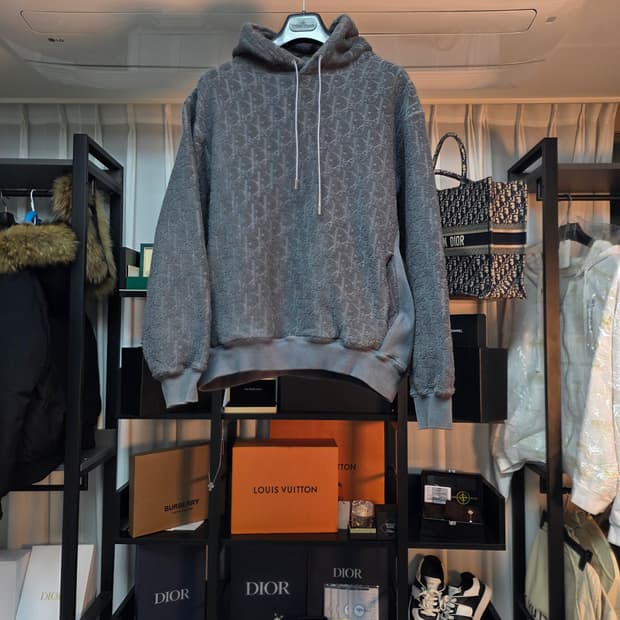 할인특가{클로젯}[XL]디올 오블리크 코튼 테리 자카드 후드티