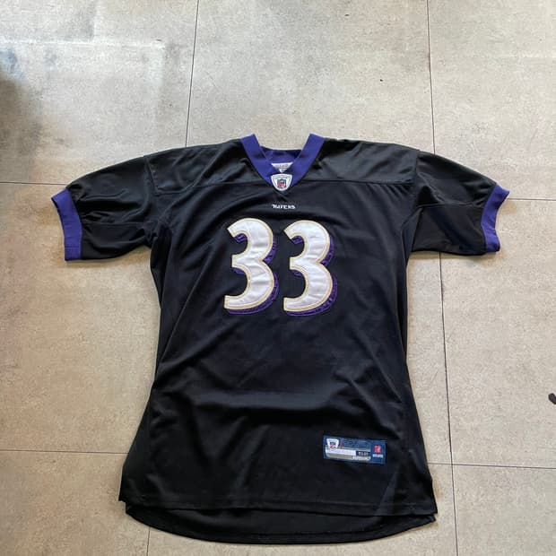 NFL 레이븐스 33번 블랙 럭비 유니폼