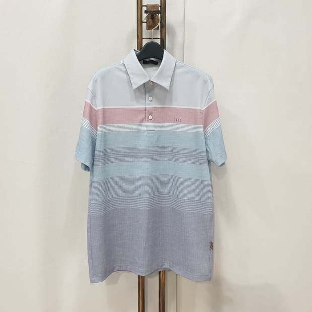 닥스 남성 컬러블록 반팔 카라 티셔츠 100